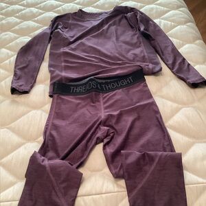Threads 4 Thought Kids Purple Thermal Set Base Layet
